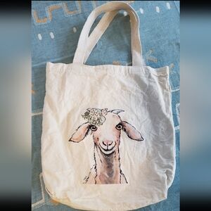 Adorable Goat Canvas Tote Bag